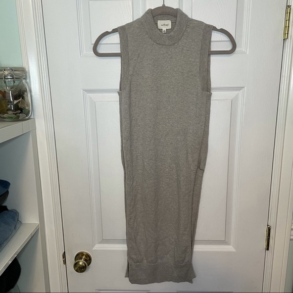 Aritzia Wilfred Rubel Wool Cashmere Blend Tunic Long Sleeveless Sweater XXS - Picture 1 of 7